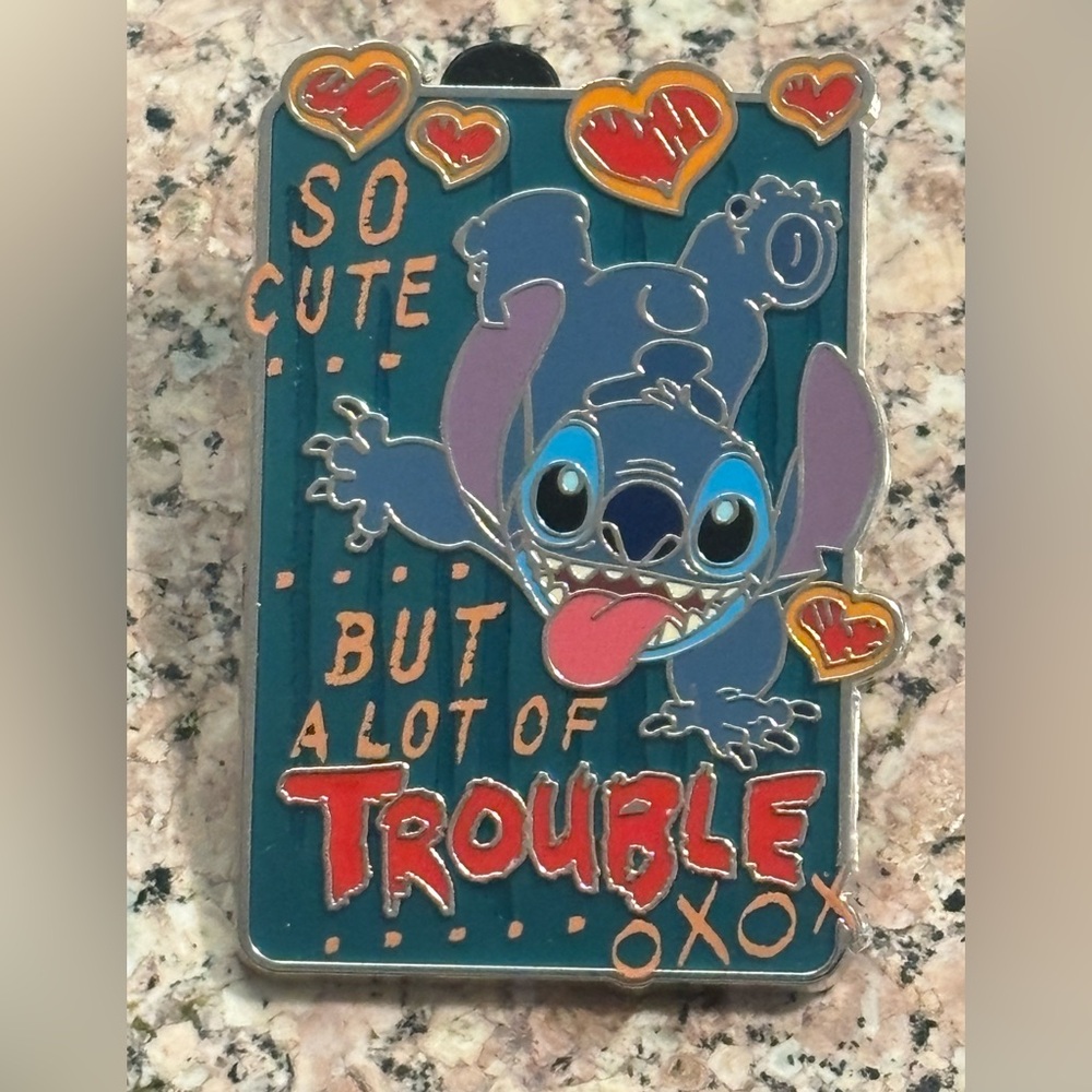 Disney Parks Stitch Pin NEW So Cute But Alot Of Trouble OXOX